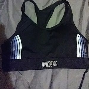 Pink sports bra
